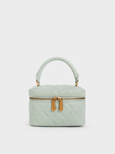 discount code Off Quilted Round Pouch               - Mint Green