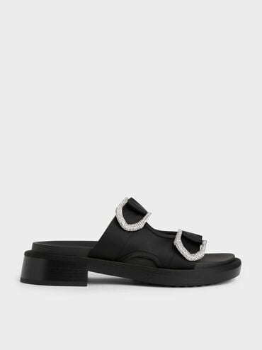 discount code Off Gabine Recycled Polyester Slides  - Black