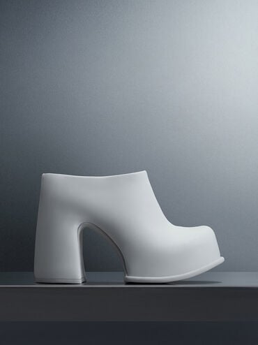 promo coupon Off Pixie Platform Mules  - White