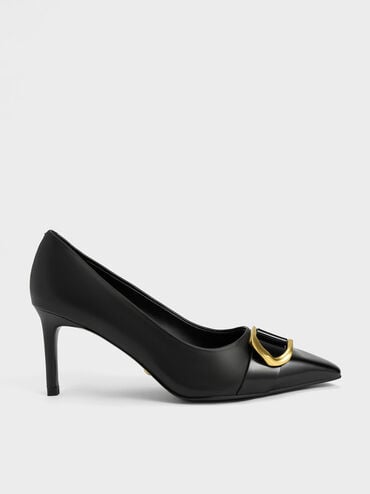 promo code Off Gabine Leather Pumps  - Black