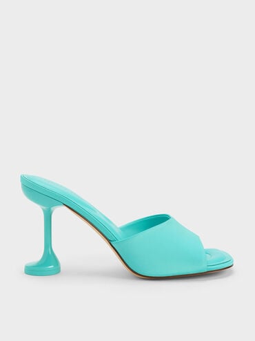 markdown code Off Celestine Sculptural Heel Mules  - Blue