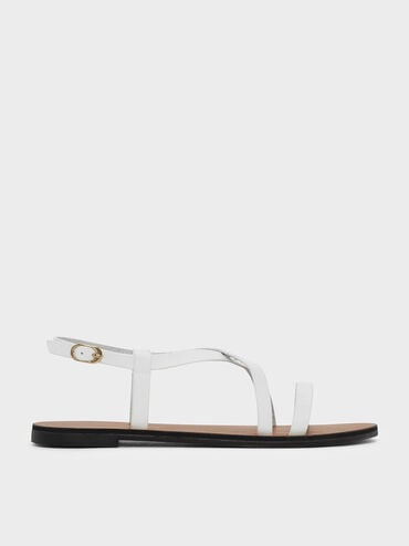 coupon Off Criss Cross Sandals  - White