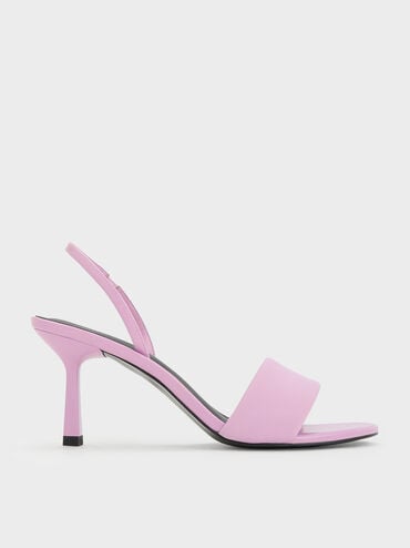 coupon code Off Padded Strap Slingback Pumps  - Lilac