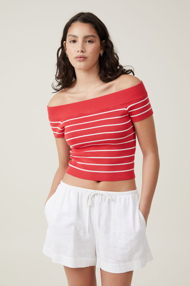 discount code Off Rib Off Shoulder Knit