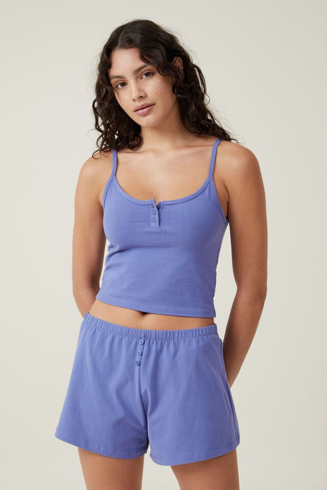 coupon Off Peached Jersey Henley Cami