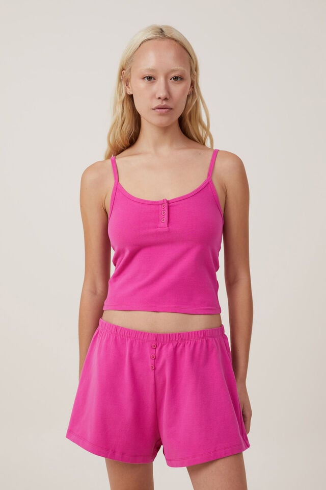 coupon code Off Peached Jersey Henley Cami