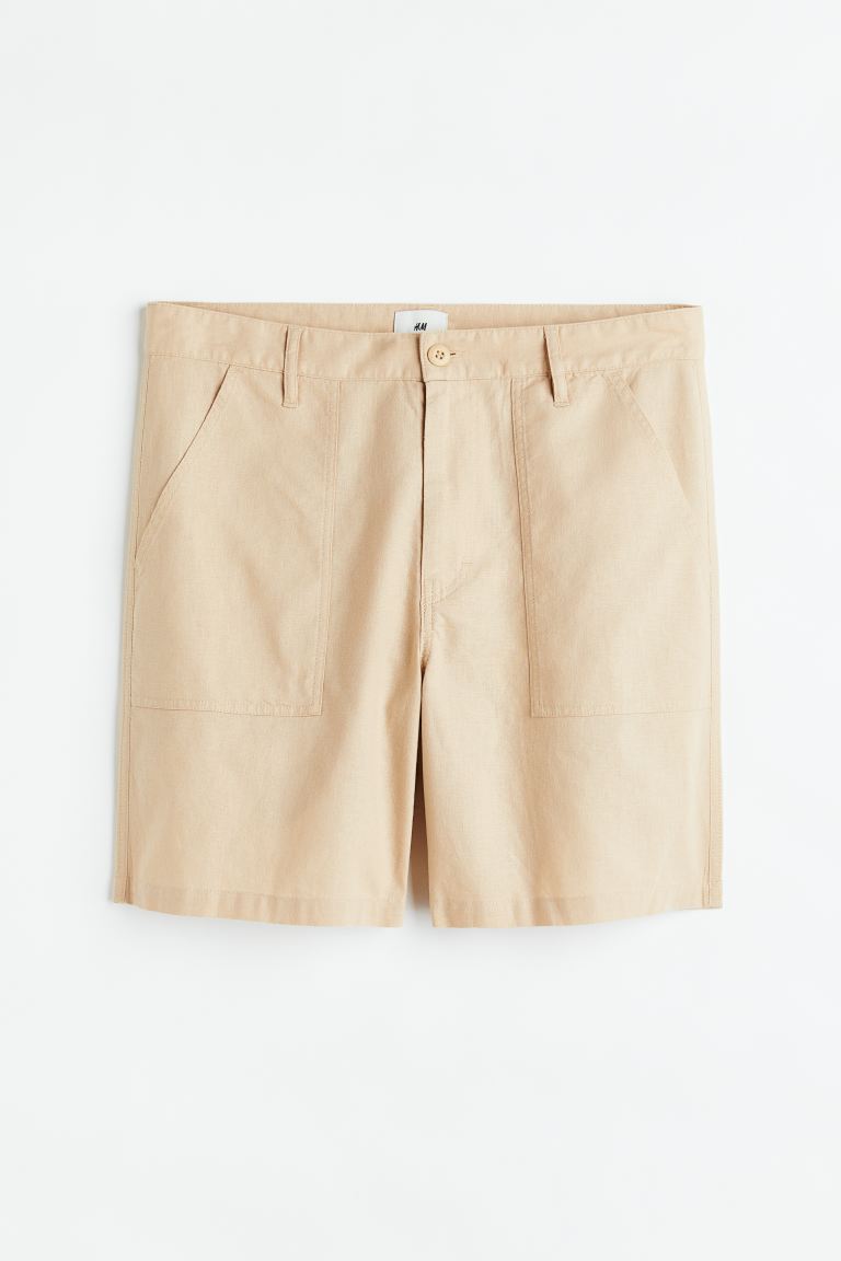 clearance sale coupon Off Relaxed Fit Linen-blend shorts