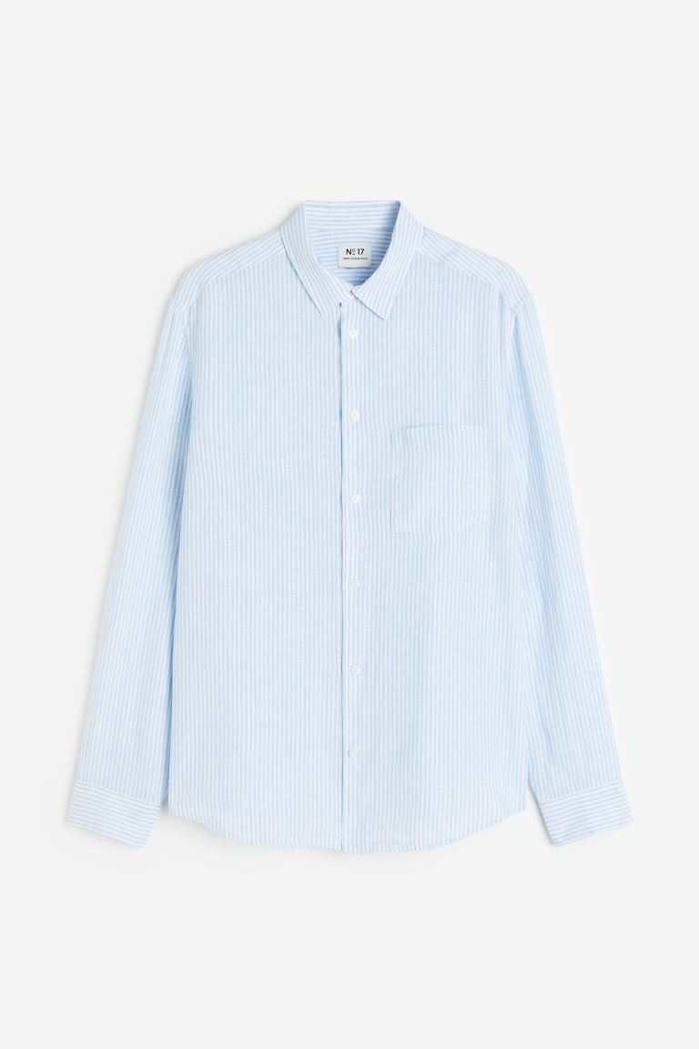 markdown code Off Regular Fit Linen shirt