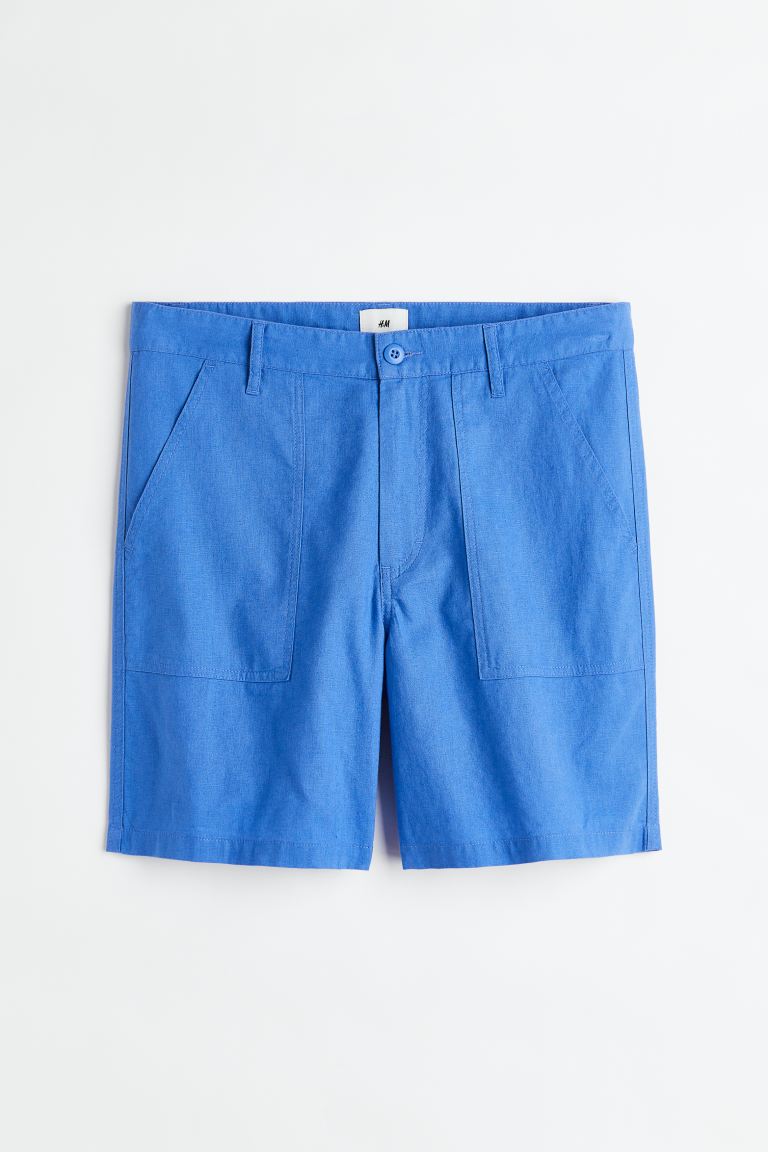 coupon code Off Relaxed Fit Linen-blend shorts