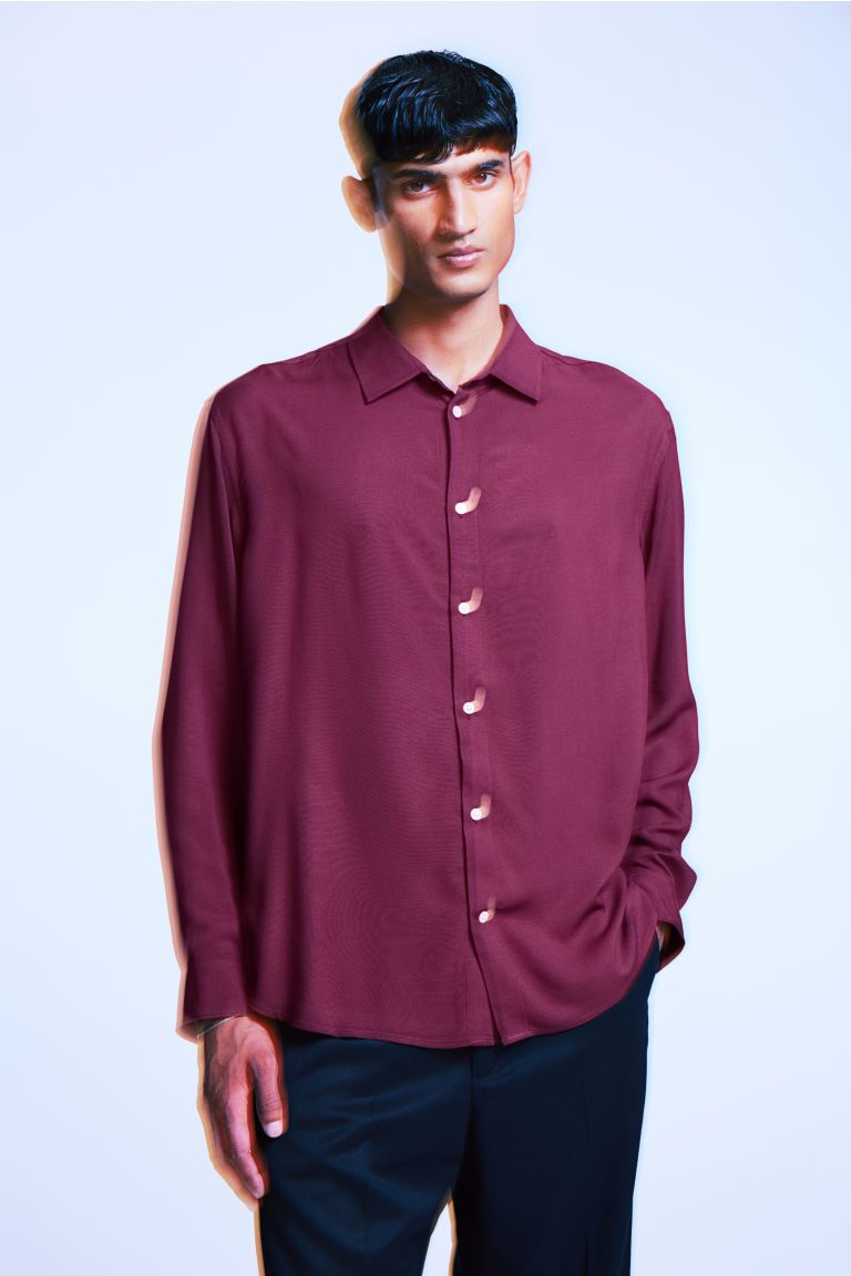 clearance code Off Regular Fit Viscose shirt