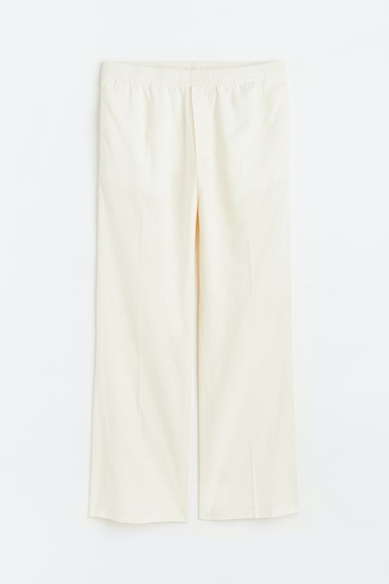 offer code Off Loose Fit Linen-blend trousers