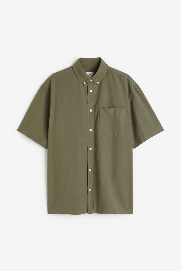 coupon code Off Relaxed Fit Short-sleeved Oxford shirt