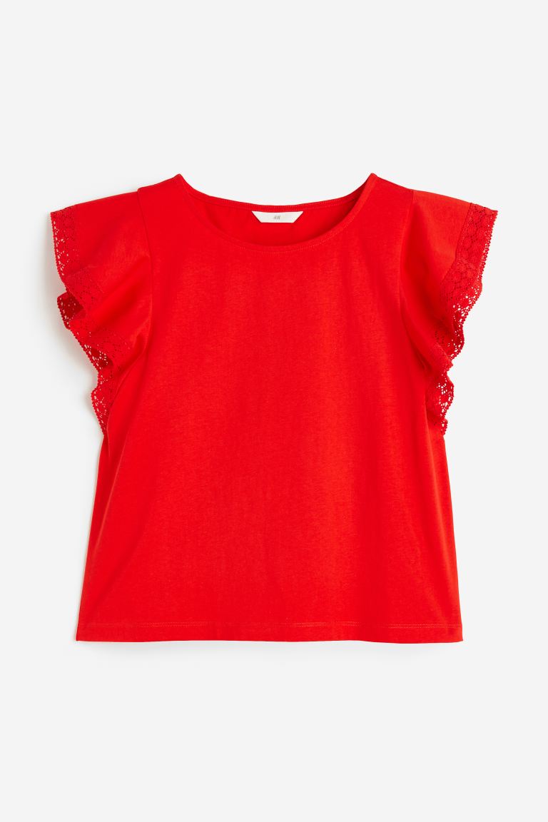 promo coupon Off Flutter-sleeve jersey top