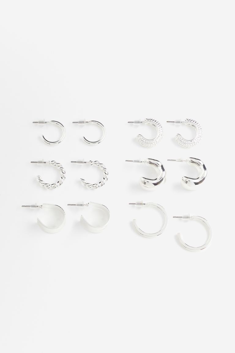 clearance code Off 6 pairs hoop earrings