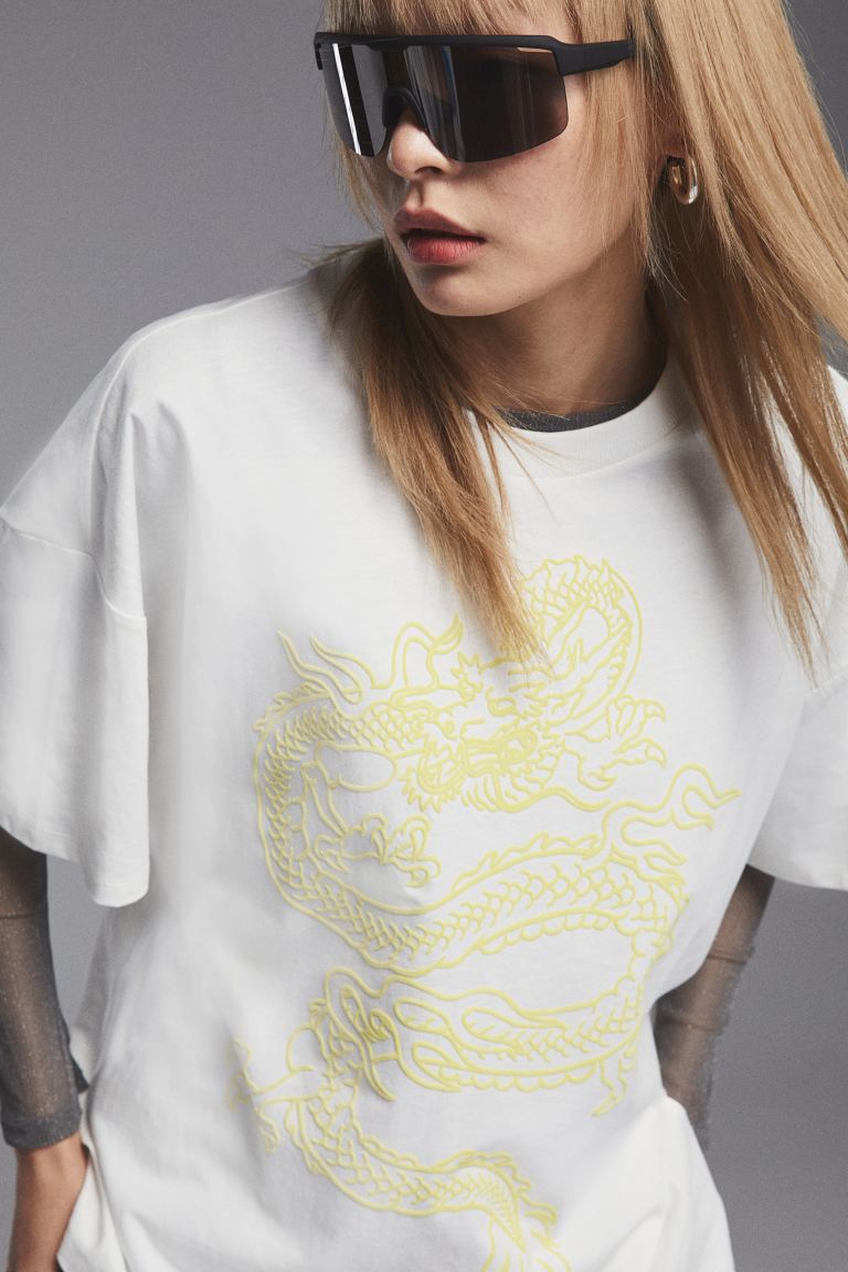 promo code Off Oversized printed T-shirt