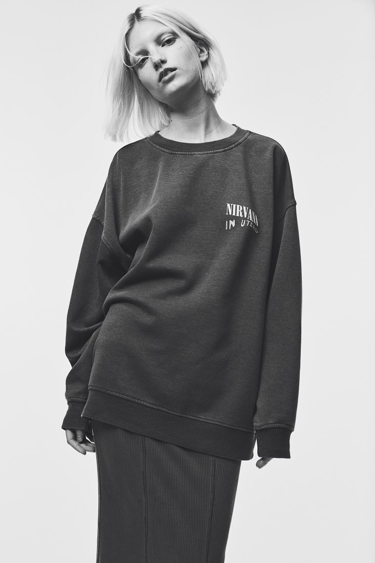 markdown code Off Oversized printed sweatshirt