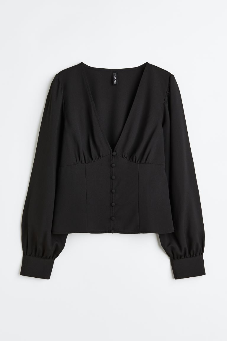 clearance code Off Button-front crêpe blouse