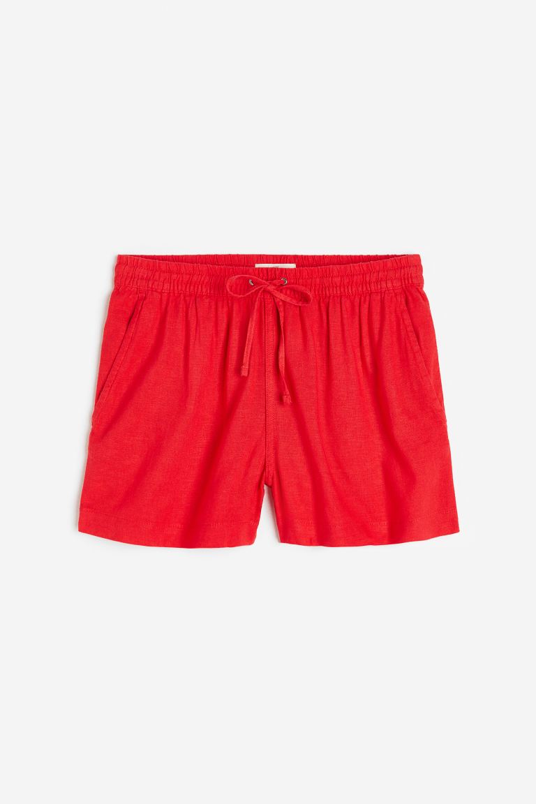 clearance code Off Linen-blend shorts