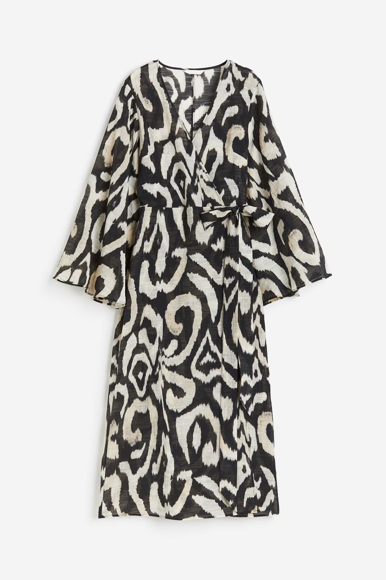 voucher code Off Long wrap dress