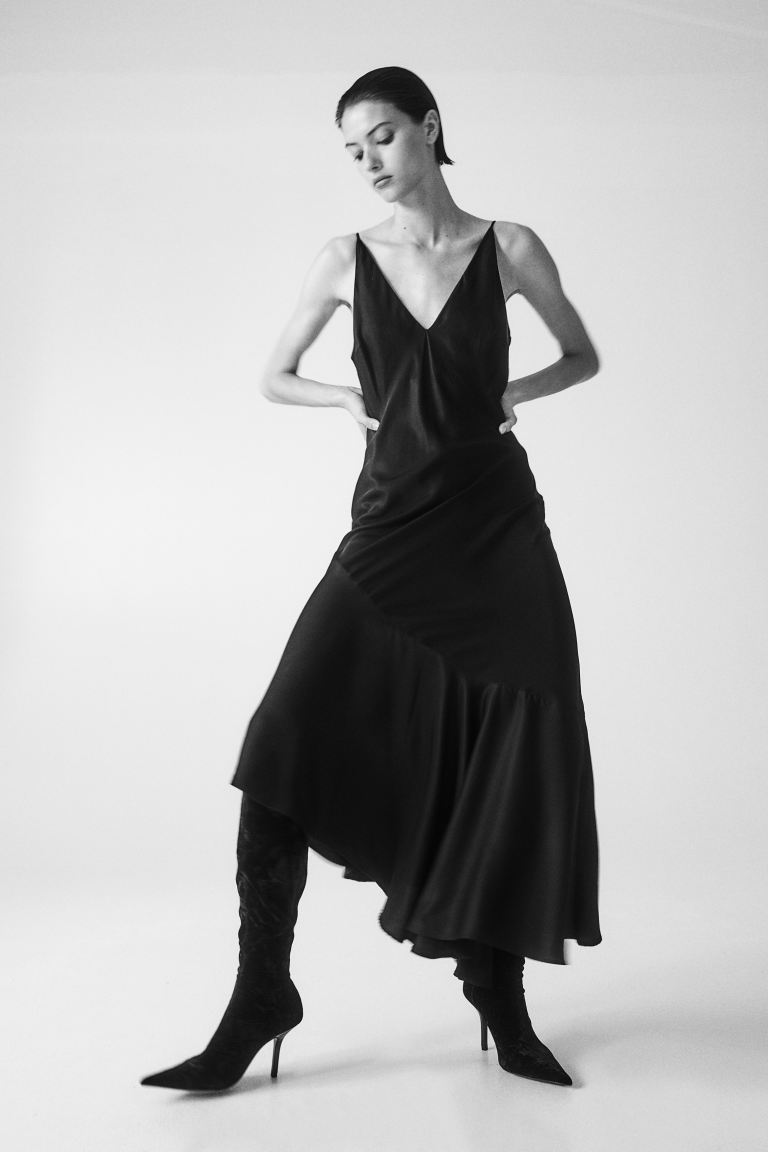 coupon code Off Asymmetric-hem slip dress