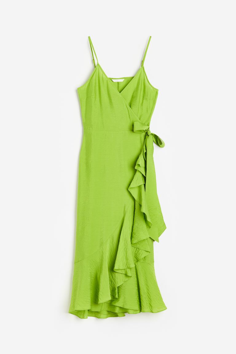 voucher code Off Flounce-trimmed wrap dress