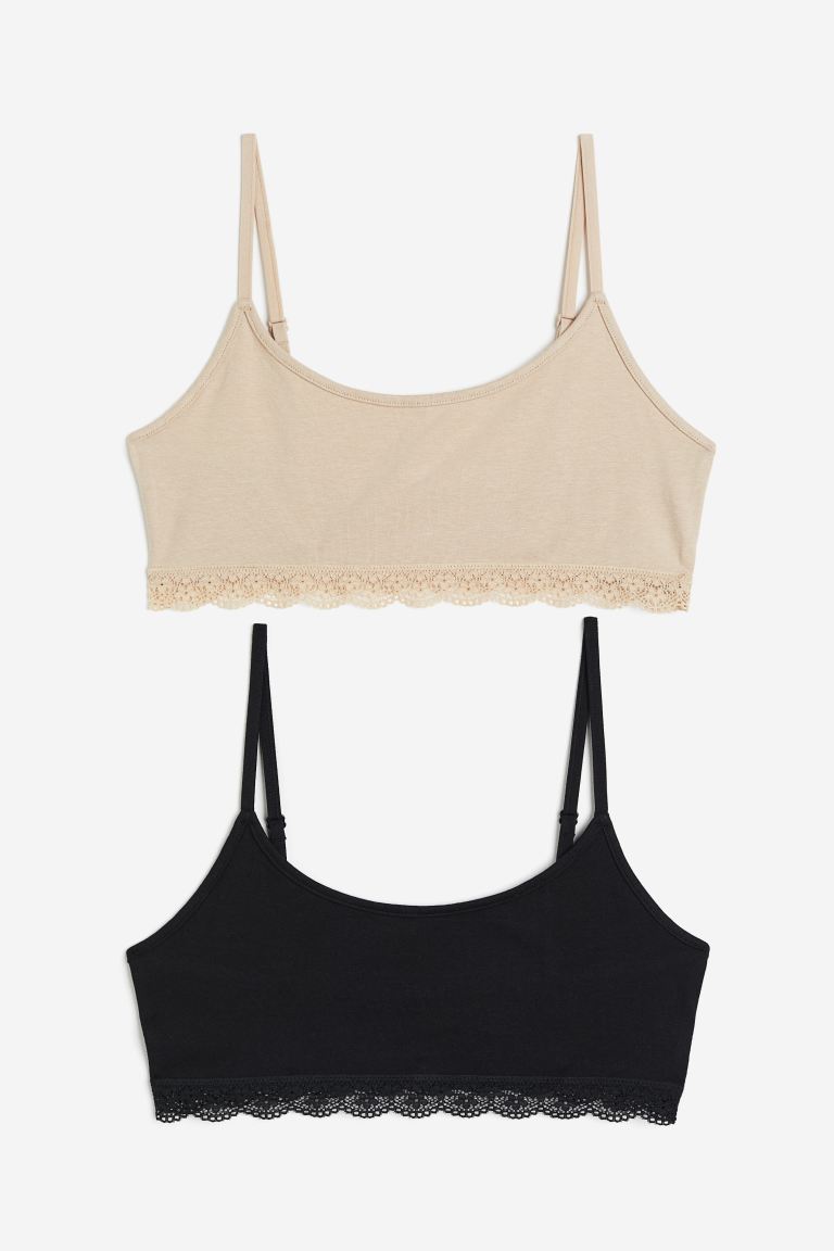 clearance code Off 2-pack non-padded cotton bra tops