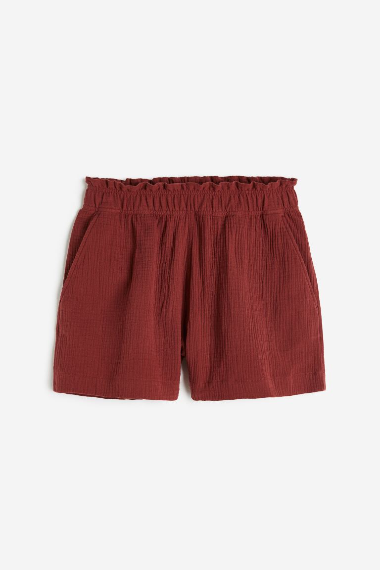 voucher code Off Crinkled cotton shorts