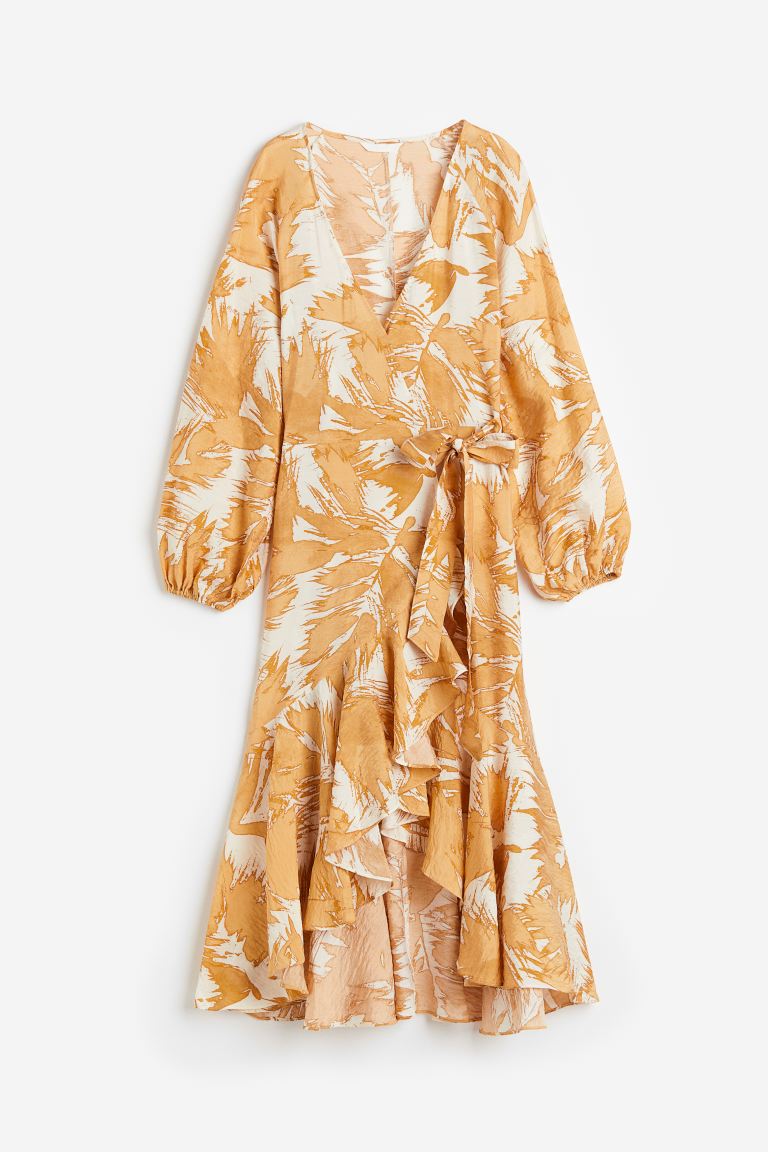 markdown code Off Maxi wrap dress