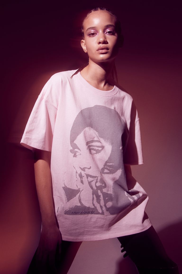 offer code Off Boxy-style printed T-shirt