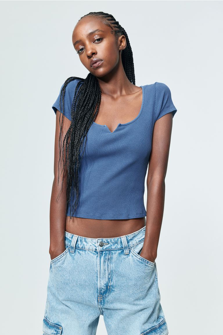 promo code Off Washed-look ribbed top