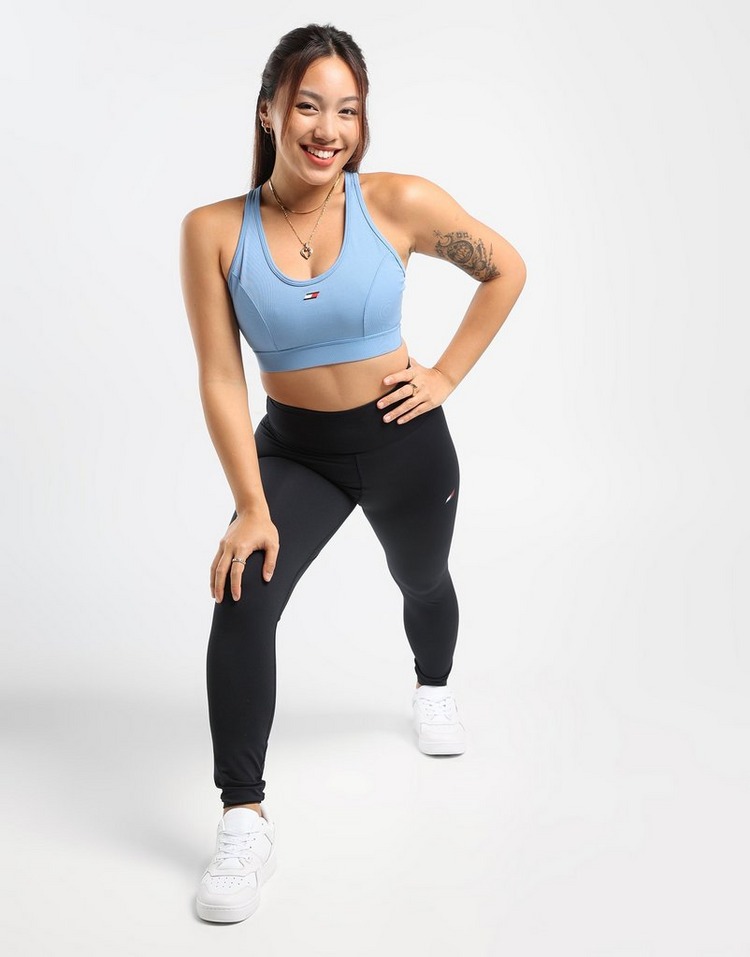 voucher code Off Tommy Hilfiger Sport Medium Support Rib Knit Bra