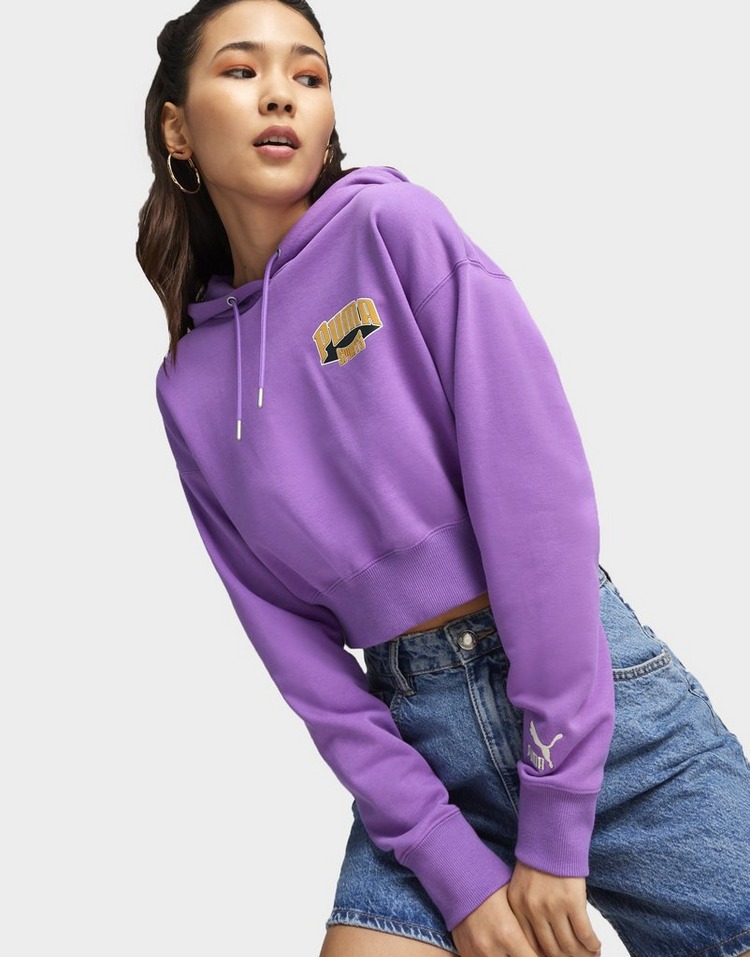 clearance sale coupon Off Puma TEAM Cropped Hoodie Womens