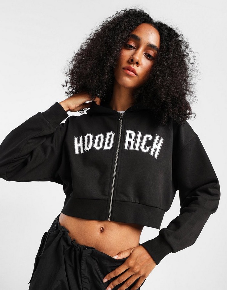 clearance sale coupon Off Hoodrich OG Glide Full Zip Crop Hoodie Womens