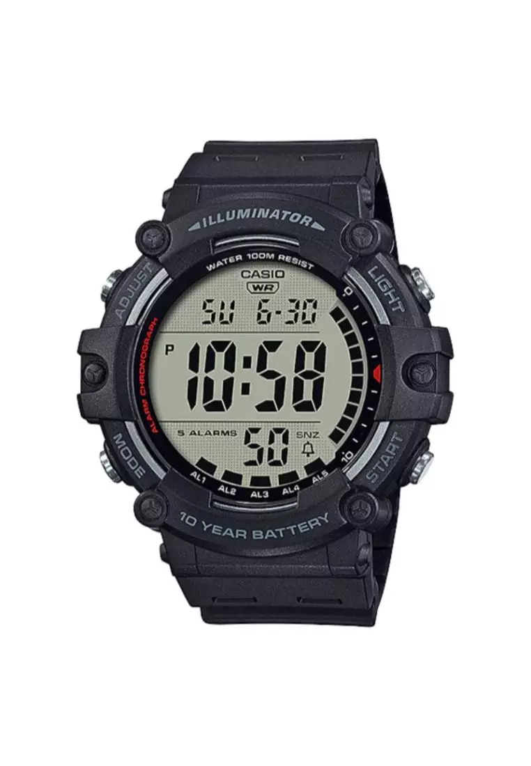 discount code Off CasioMens Digital AE-1500WH-1AVDF Black Resin Band Sport Watch