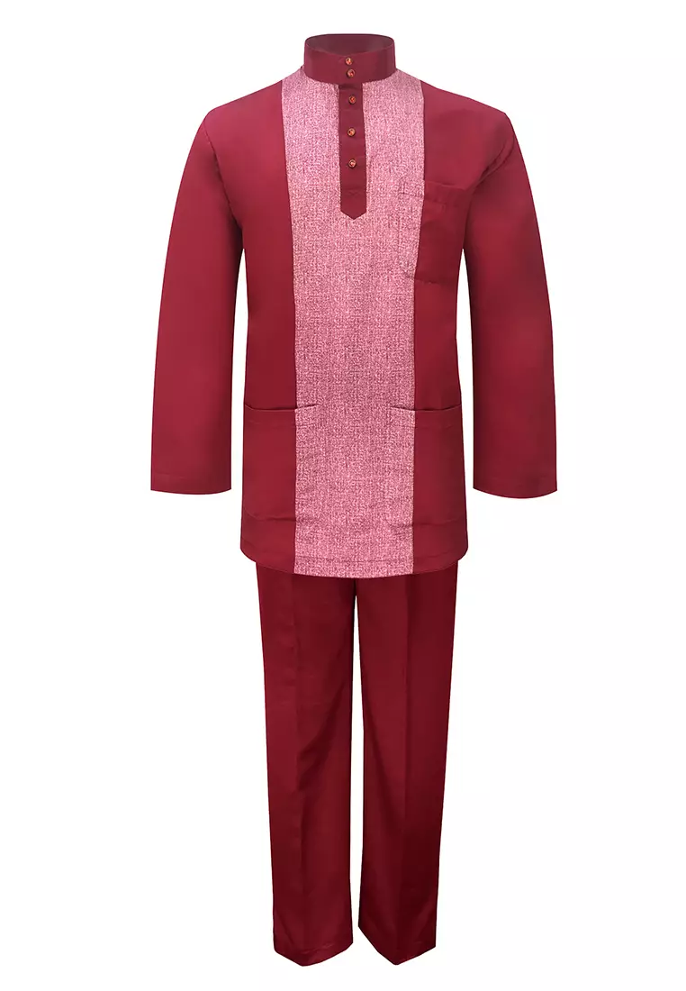 offer code Off PacolinoBaju Melayu Cekak Musang with pants - BM37042 (Red)