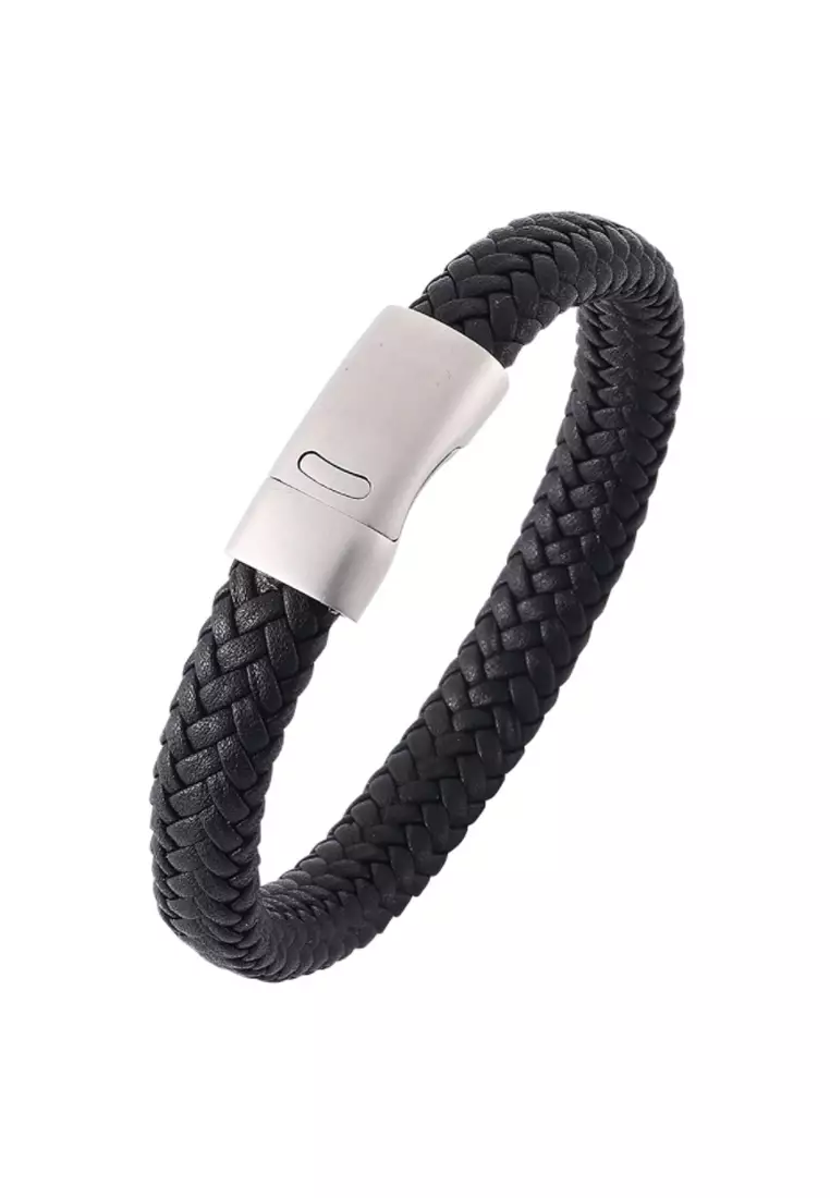 promo coupon Off Kings CollectionFaux Leather Magnetic Bracelet (Circumference 20.5cm) (KJBR16022)