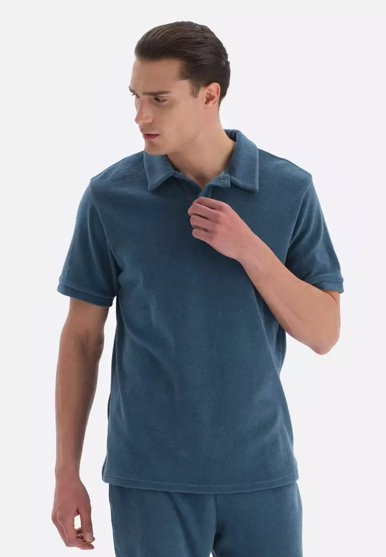 clearance sale coupon Off DAGİIndigo Tshirts, Polo Neck, Short Sleeve Beachwear for Men