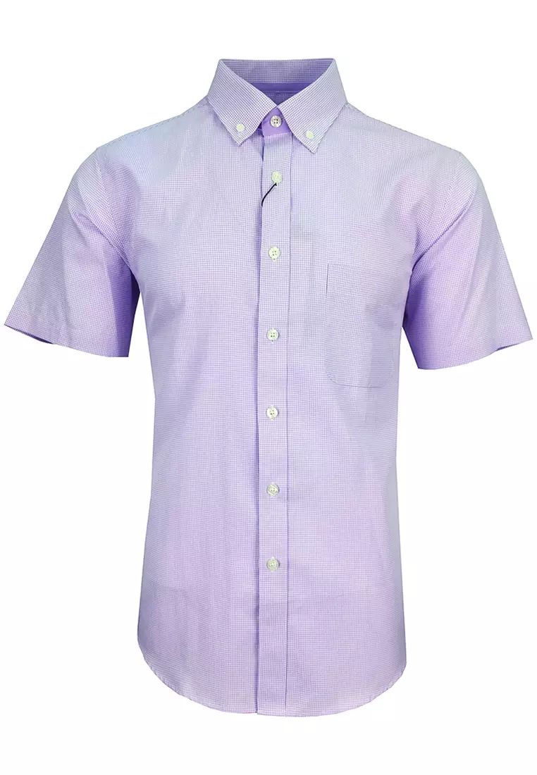 coupon code Off PacolinoPacolino - (Slim) Check Formal Casual Short Sleeve Men Shirt- 02746-511-084-2