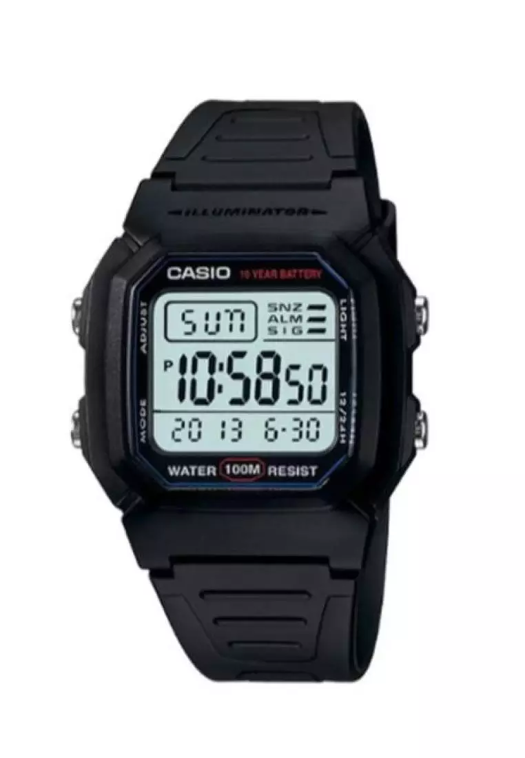 coupon Off CasioMens Digital W-800H-1AV Black Resin Band Sport Watch