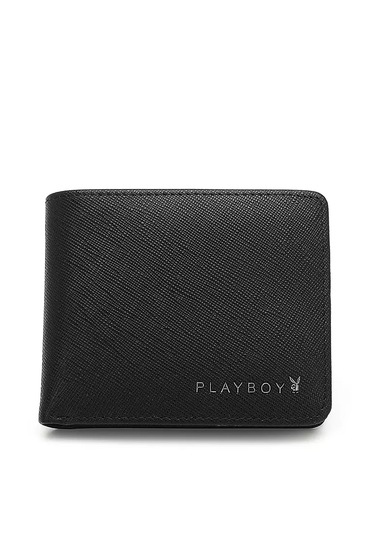 offer code Off PlayboyMens Genuine Leather RFID Blocking Fortune Wallet - Black