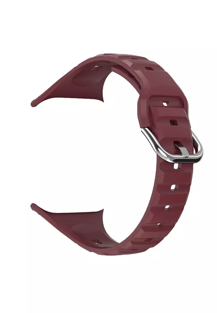 coupon Off Kings CollectionBurgundy Silicone Wave Pattern Apple 42MM / 44MM / 45MM Strap (KCWATCH1152b)