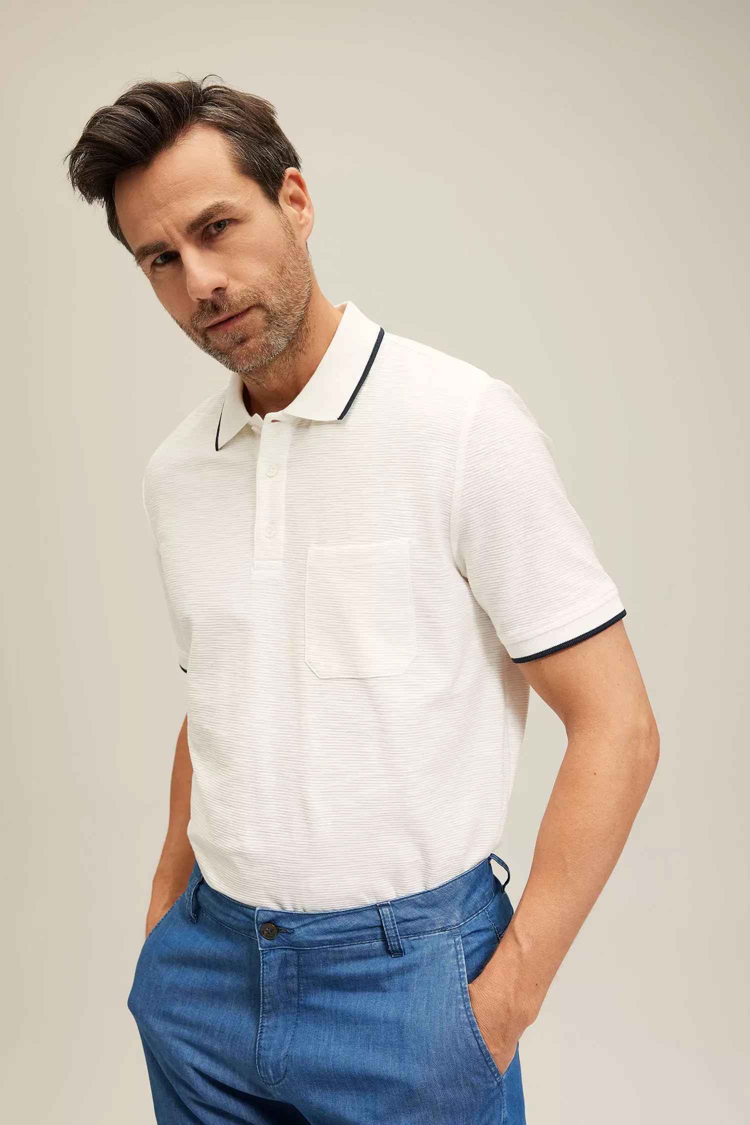 promo coupon Off DeFactoRegular Fit Cotton Polo T-Shirt