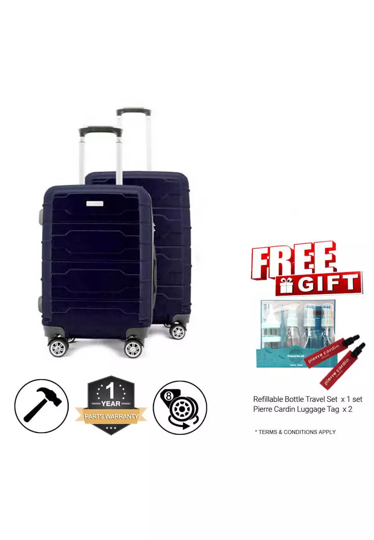 clearance code Off FlyasiaFLYASIA HARD CASE DARK BLUE LUGGAGE 2 IN 1 COMBO SET (166800)