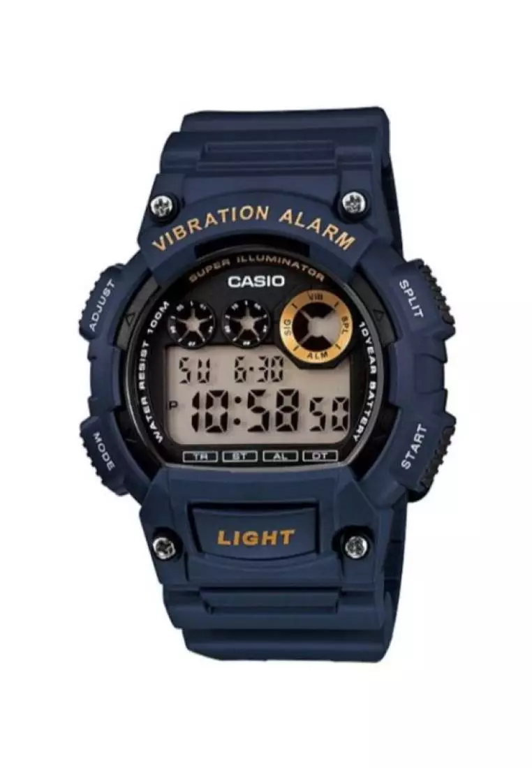 markdown code Off Casio WatchesMens Digital Watch W-735H-2AV Blue Resin Band Sport Watch