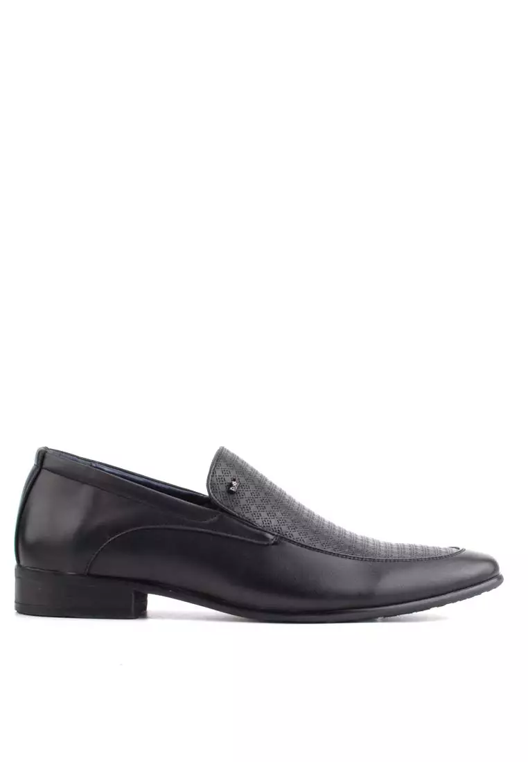 markdown code Off LARRIELR LARRIE Men Black Smooth Classy Slip On Business Shoes