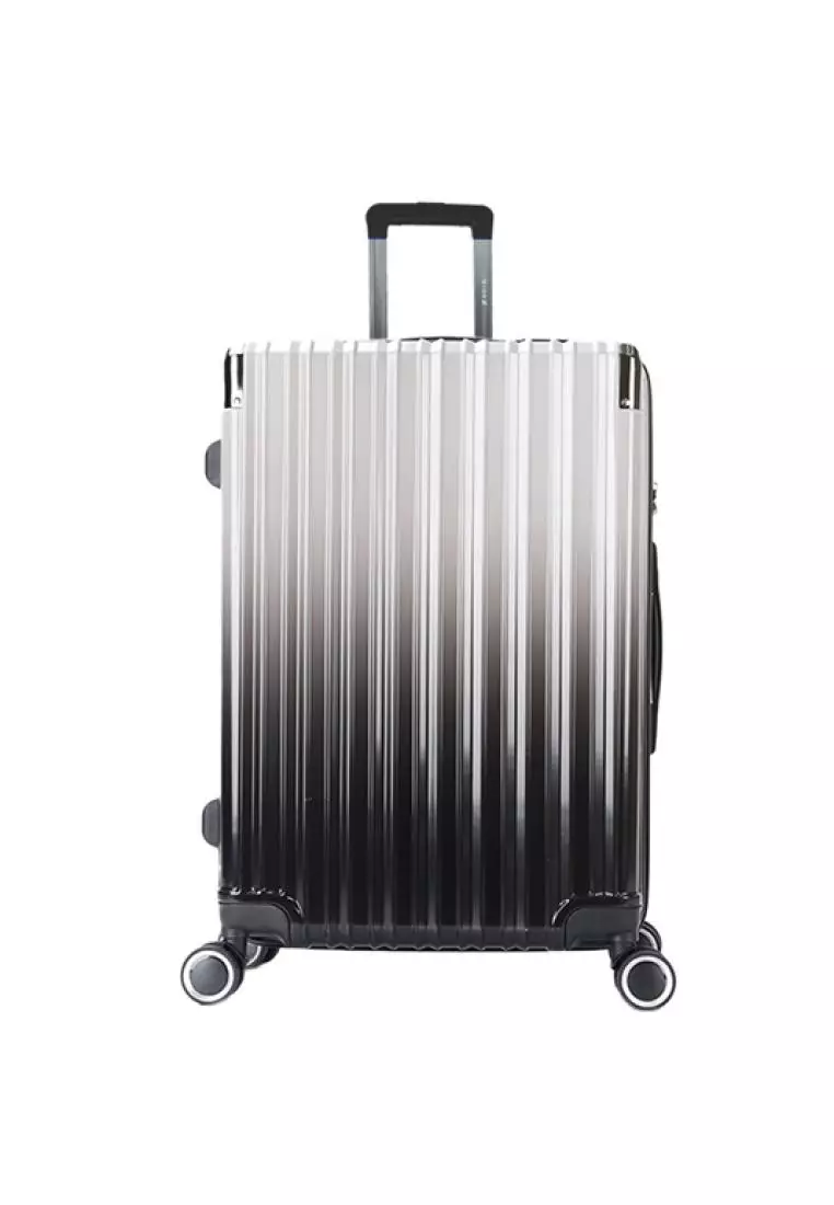 clearance code Off Poly-PacGiorX OMBRE 24 Ultra Strength PC ColorFul Hard Case Trolley Travel Luggage GXA9950 - Grey Black