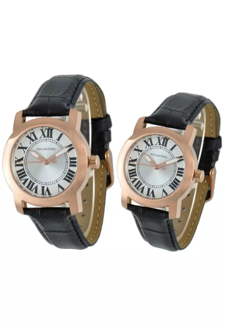 clearance code Off EGLANTINEEGLANTINE® - Emile & Emily - 2 Quartz Watches Rose Gold Plated on Strap