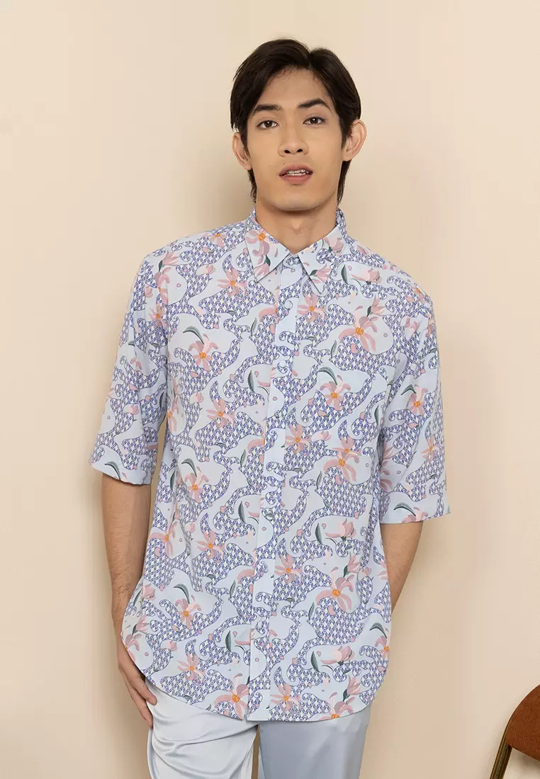 voucher Off Lubna HommeBatik Shirt Top