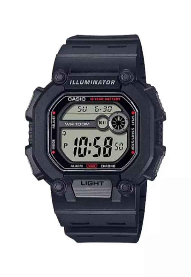 discount code Off CasioMens Digital W-737H-1AV Black Resin Band Sport Watch