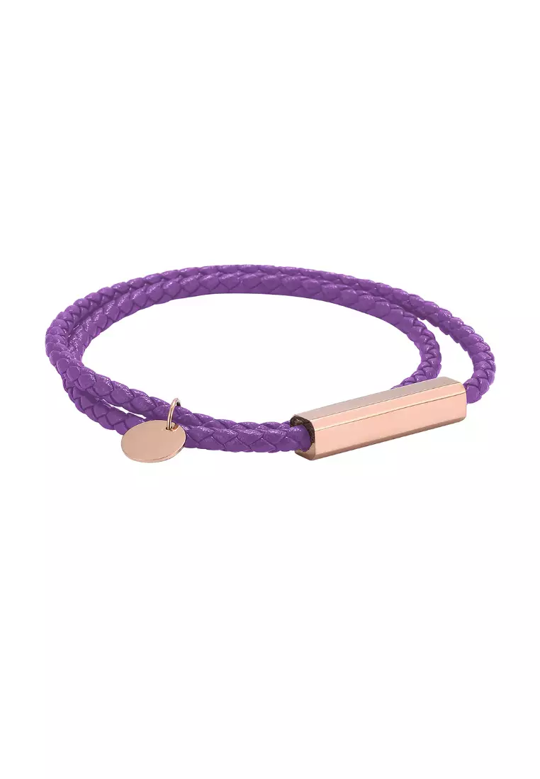 voucher code Off Kings CollectionPurple Faux Leather Magnetic Bracelet (Circumference 19.5cm) (KJBR16082)